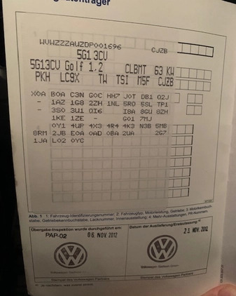 Volkswagen Golf cena 34900 przebieg: 93100, rok produkcji 2012 z Poznań małe 326